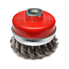 Szczotka druciana doczołowa stalowa 100mm, M14, drut skręcany Dedra F37-100