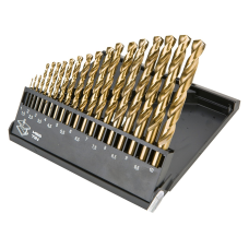 Wiertła do metalu HSS-TiN 1-10mm, 19szt. Graphite 57H199