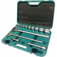 Klucze nasadowe 3/4" 12-kątne, zestaw 14 elementów Honiton H6214