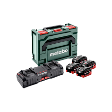 Zestaw 4 akumulatorów 18V LiHD 8.0Ah i 2 ładowarek ASC Ultra w MetaLoc Metabo 685135000