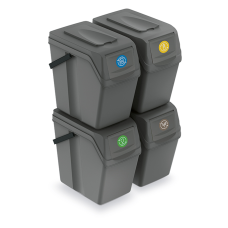 Zestaw koszy na śmieci 25l SORTIBOX 4szt. Prosperplast ISWB25S4-405U