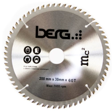 Tarcza pilarska do drewna 200mm, 60T Berg B401500201