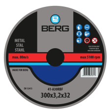 Tarcza do cięcia metalu 41 300x3.2x32mm Berg B409030000
