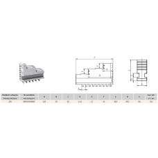 Szczęki jednolite twarde zewnętrzne 250mm Bison S.A. 419941/2011