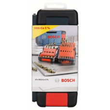 18-częściowy zestaw wierteł do metalu HSS-Co Toughbox, DIN 338, 135° Bosch 2607017047