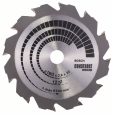 Tarcza pilarska Construct Wood 160x20/16mm Z12 Bosch 2608640630
