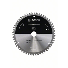 Piła zębata 165x20mm, 54 Bosch Standard for Aluminium