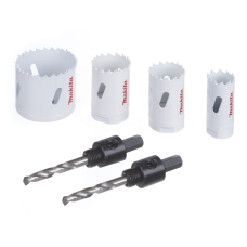 Zestaw otwornic 22, 29, 32, 51 mm + adapter + 2 wiertła prowadzące Makita D-33657