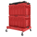 Zestaw szuflad na platformie kołowej Qbrick System ONE 2.0 WORKSHOP DRAWERS SET nr 5 RED Ultra HD Custom