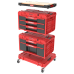 Zestaw szuflad na platformie kołowej Qbrick System ONE 2.0 WORKSHOP DRAWERS SET nr 5 RED Ultra HD Custom
