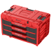 Zestaw szuflad na platformie kołowej Qbrick System ONE 2.0 WORKSHOP DRAWERS SET nr 5 RED Ultra HD Custom