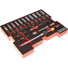 Klucze nasadowe 1/4", wkład do T-STACK zestaw 48 elementów Stanley FMHT0-74295