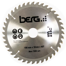 Tarcza pilarska do drewna 190mm, 40T Berg B401500190
