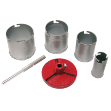 Otwornice koronowe z nasypem wolframowym 33-73mm, 6szt. Mega 26434