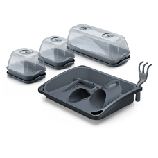 Zestaw mini szklarni - RESPANA TABLE TOP SEED STARTER SET - antracytowy Prosperplast INST01-S433