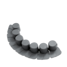 Palisada ogrodowa PALISADA - szary Prosperplast IPAL7-S443