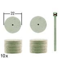 Trzpienie szlifierskie filcowe o średnicy 22mm - 10 sztuk Proxxon PR28798