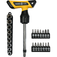 Wkrętak z grzechotką i wymiennymi bitami Vorel 65105