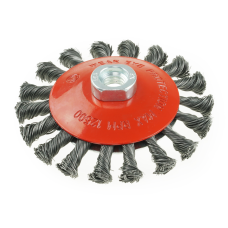 Szczotka druciana stożkowa 115mm, M14, drut skręcany Dedra F40-115