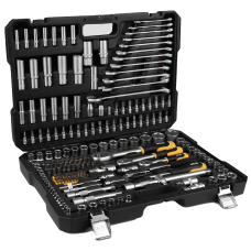 Klucze nasadowe 1/4", 3/8", 1/2", zestaw 216 elementów JCB JCB-38841