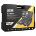 Klucze nasadowe 1/4", 3/8", 1/2", zestaw 216 elementów JCB JCB-38841