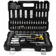 Klucze nasadowe 1/4", 1/2", zestaw 108 elementów JCB JCB-41082-5