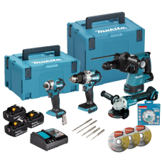Zestaw elektronarzędzi 18V Makita LXT DLX4196JX1 3x5.0Ah