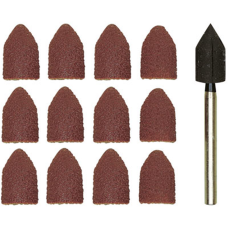 Tarcze  z korundu, ( 5 szt, ziarno 80, 5 szt, ziarno 150 z uchwytem) Proxxon PR28987