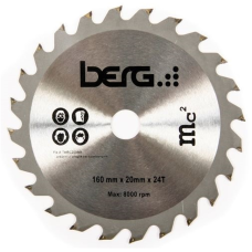 Tarcza pilarska do drewna 160mm, 24T Berg B401500160