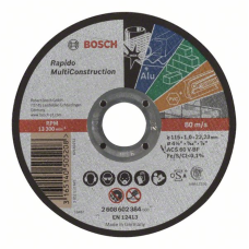 Tarcza tnąca prosta Multi Construction 115 mm, 22,23 mm, 1,0 mm Bosch 2608602384