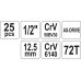 Zestaw narzędziowy 1/2" (25szt.) Yato YT-12671
