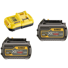 Zestaw akumulatory 54/18V 2.0/6.0Ah i ładowarka DeWalt FLEXVOLT DCB118T2