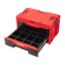 Zestaw szuflad na platformie kołowej Qbrick System ONE 2.0 WORKSHOP DRAWERS SET nr 7 RED Ultra HD Custom