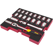 Klucze nasadowe 1/2", wkład do T-STACK zestaw 20 elementów Stanley FMHT0-74297