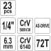 Zestaw narzędziowy 1/4" (23szt.) Yato YT-14421