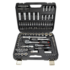 Klucze nasadowe 1/2", 1/4", zestaw 108 elementów Awtools AW39108BL