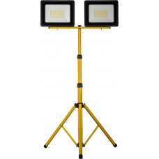 Naświetlacz LED 2x100W z żółtym statywem Schmith SL-S07