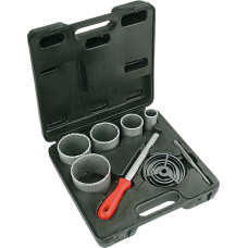 Otwornice wolframowe 32-83mm, zestaw 5szt. + pilnik Verto 60H900