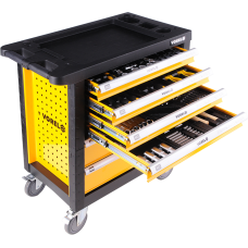 Wózek narzędziowy z wyposażeniem, 177 szt.  Vorel 58540