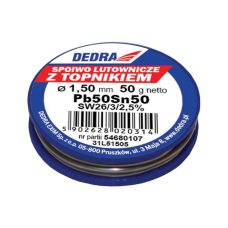 Lut z topnikiem, 1.5mm, 50g, 50%SN, Pb50Sn50 Dedra 31L51505