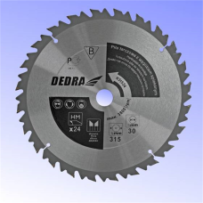 Piła tarczowa z płytkami HM, ogranicznik posuwu 350x24x30 Dedra HL35024