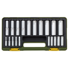 Nasadki głębokie 1/2", 1/4", zestaw 20 elementów  Proxxon PR23292