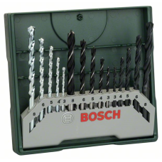 Zestaw wierteł do drewna, metalu, muru 15szt. Bosch Mini X-Line