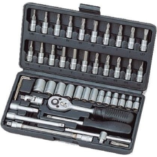 Klucze nasadowe 1/4", zestaw 46 elementów Honiton H1160
