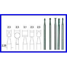 Zestaw frezów ze stali wolframowo - wanadowej O 2,3 i 3,1 mm Proxxon PR28710