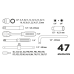 Klucze nasadowe 47szt. Top Tools 38D550