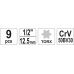 Klucze nasadowe Torx CR-V E10-E24 9szt. Yato YT-0521