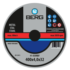 Tarcza do cięcia metalu 41 400x4.0x32mm Berg B409040000
