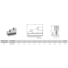 Szczęki jednolite twarde wewnętrzne 200mm Bison S.A. 398535140700