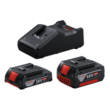 Zestaw startowy 18V: Akumulator 1x2,0Ah GBA1820 + 1x4,0Ah GBA1840 + ładowarka GAL18V-40 Bosch 1600A01ZS9